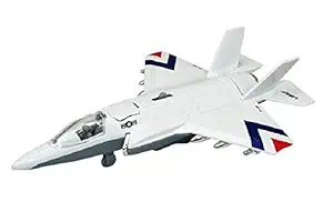 IndusBay 7.6 Inches Diecast Alloy Metal Army Fighter Plane 5th Generation Military Fighter Jet Model Toy with Light & Sound Airplane Toy for Kids - White