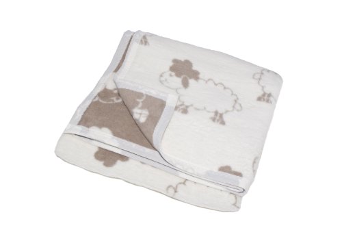 Hippychick Cotton Fleece Cot Blanket Sheep