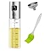 Produktbild ATIDY Scale Print Glas Oil Bottle Edelstahl Olivenöl Sprayer mit 1 Bürsten und 1 Trichter Geeignet für Olivenöl, Wasser, Saft.