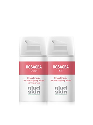 Gladskin Rosacea Gel 15ml y Rosacea Cream 15ml (oferta combinada de gel y crema contra la rosácea) - reduce y evita la rojez y la irritación de la piel