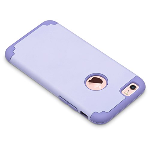 iPhone 6 Case, ULAK iPhone 6S Case Dual Layer Shockproof [Drop Protection] Slim Hybrid Impact Skin Case Cover for Apple iPhone 6 6S (4.7 Inch)(Light Purple)