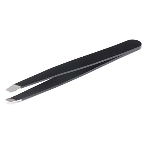 Professional Kanddit Eyebrow Tweezers Soft Grip Beauty Slanted Stainless Steel