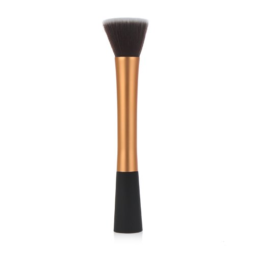 Andoer® Professional Face Blush Basic Brush/Stippling Brush Make Up Blusher Powder Foundation Tool Flat Top (Gold)