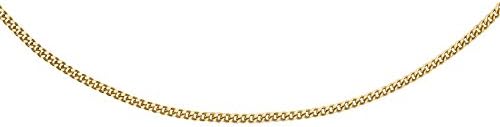 Carissima Gold Women's 9 ct Gold 0.8 mm Diamond Cut Adjustable Curb Chain Necklace