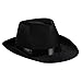 Produktbild Gangsterhut Satin Trilby Edler Herren-Hut Al Capone Mafia 20er Jahre 30er Partyhut Spaßhut Kopfbedeckung Hochwertiges Kostüm-Zubehör Karneval Fasching Einheitsgröße Schwarz
