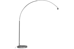 Qazqa - Nowoczesna lampa podłogowa łuk chrom - E27 | 1 światło - Metal - Odpowiednie dla Oświetlenie wewnętrzne,Jadalnia,Salon