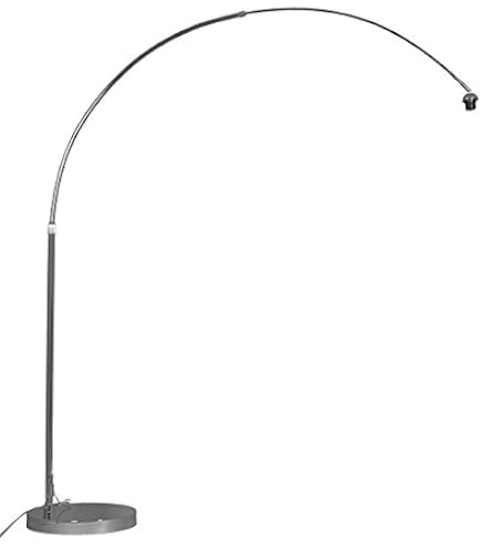 Qazqa Bliss_mesh Lampada Da Terra Moderna – Altezza 135 Cm, Paralume A Rete, Nero – Dimmerabile, Attacco E27