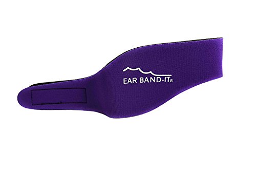 Ear Band-It Diadema de natación con Tapones para oídos Seguros (inventado por el médico y Recomendado por el médico) Grandes (de 10) Púrpura