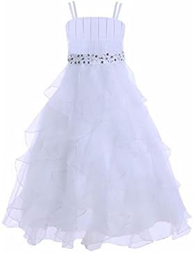 YiZYiF Festliches Mädchen Kleid Pinzessin Kostüm Lange Brautjungfern Kleider Hochzeit Party Festzug Blumenmädchenkleider...