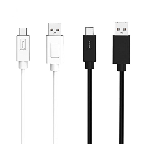 [2 Stück]Tronsmart USB Typ C Kabel 3.3ft USB-C auf USB-A Kabel mit 56k Widerstand für Chromebook Pixel, Google Pixel / Pixel XL, Nexus 5X / 6P, LG G5, HTC 10 und mehr Typ C Geräte(1 x Schwarz, 1 x Weiß )