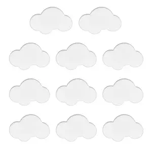 VIDELLY 8 Pieces Soft Rubber Knobs Cartoon Cloud Shape Cabinet Knobs Silicone Door Knobs Cloud Furniture Handles Children Room Knobs Handles Drawer Pull Handle Door Knob Bedroom Accessories, White