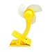 SUMERSHA Baby Clip-On Mini Stroller USB & Battery Fan for Stroller Pushchairs Crib Baby Cart (yellow)