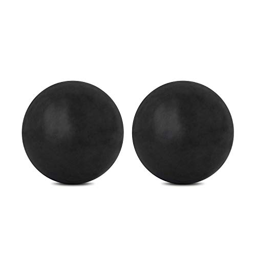 Esferas de Shungit Pulidas 5 cm, Contienen Fullerenos para Protección contra CEM | Auténticas Piedras Shungita de Karelia Usadas para Meditación y Equilibro Energético | Set de 2 Esferas de 5 cm