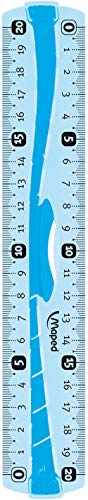 Maped - Flashlineal Flex, Righello in plastica infrangibile con manico, 20 cm, colori assortiti
