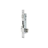 Incluye cerradero y escudo. Tesa Assa Abloy, 221028AI, Cerradura para perfiles metálicos, Entrada 20, Hierro latonado