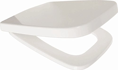 WC-Sitz passend zu Renova Nr. 1 Plan | Keramag | Weiß | Toilettensitz | WC-Brille aus Duroplast-Kunststoff | Soft-Close-Absenkautomatik | Edelstahl-Scharnier - 2