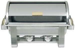 GOLD ACCENTED 8 QT ROLL TOP CHAFER CHAFING DISH by overstockedkitchen