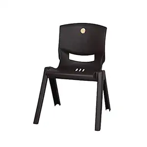 Arofur Plastic Chair Intra Strong and Durable Plastic School Study Chair for Kids (1, Black)
