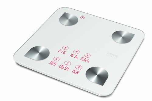 CASO BF4 – Design Personenwaage (3414) / Wiegebereich bis 150kg in 0,1kg Schritten / Speicher für 4 Personen / Gewicht, Körperfettanteil, Muskel-, Wasser- & Knochenmasse sowie BMI werden ermittelt - 3