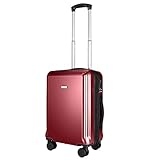 Amasava - Valise de Cabine de qualité supérieure, Bagages à Main rigides, Double Fermeture à glissière Extensible 15%, 40L-55 cm, Serrure TSA, ABS + PC, 4 roulettes pivotantes, Bleu