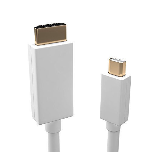 Sentivus 2m Mini DisplayPort auf HDMI Kabel (Full HD 1080p, 2-fach geschirmt, vergoldet) weiß – perfekt für Apple Geräte, PC und TV - 6