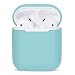 Produktbild iMusk Silikon Tragetasche Schutzhülle Haut Sleeve Pouch Box für Apple Airpods Air Ear Pods Knospen Wireless Kopfhörer Zubehör (Minzgrün)