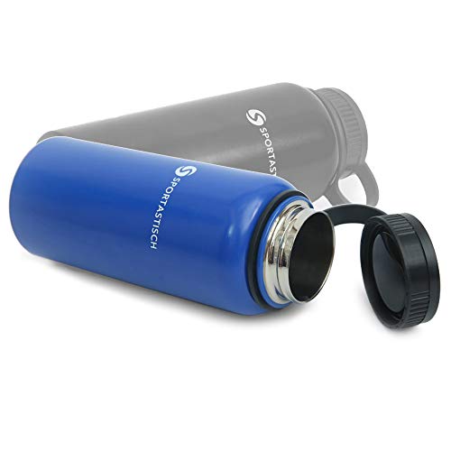 Sportsastisch Top¹ Bottiglia d'Acqua Hydro Boost (950ml) con Tappo a Vite | Blu | Bottiglia Premium in Acciaio Inox con Doppia Parete per Sport, Scuola e Outdoor | Fino a 3 Anni di Garanzia²