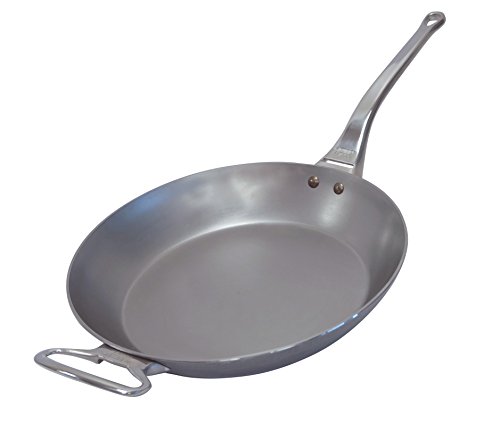 DE BUYERMineral B Element Pro Round Frying Pan, 32 cm, Steel, Silver, 65 x 32.99 x 8 cm