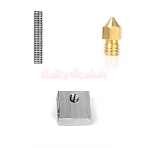 Generic 3 in 1 Metal Print Head Extruder Nozzle Throat Heater Block for 3D Printer