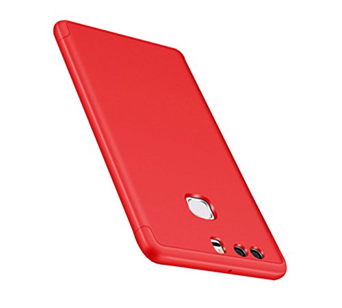 Qissy Carcasa Huawei P9 Incluido Anti-Scratch Anti-Huella Dactilar a Prueba de Choque Suave Protective Case Cover Skin para Huawei P9 5 2   Huawei P9  Rojo 