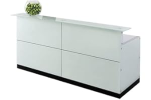 ‎JET-LINE Jet-Line® | Empfang | Büromöbel | Empfangstheke Davos II | Theke | Büro | Möbel | 2,2 m | 2 Personen Arbeitsplatz | Praxis | Kanzlei | Office | Weiss