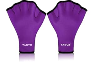 TAGVO Guanti Acquatici per Aiutare la Resistenza della Parte Superiore del Corpo, Guanti da Nuoto con Cinturino con Cinturino da Polso, Taglie per Uomo Donna Bambini Adulti
