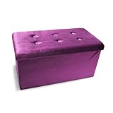 ✅ TENDENCIA: el diseño de este puf Morado es simple, bonito y funcional y su revestimiento de terciopelo le confiere un aspecto elegante y cálido. Este puf cuadrado plegable es un pequeño mueble ideal para el salón, dormitorio, pasillo, la habitación de los niños, habitación de invitados, armario... Basta con escoger el color que mejor vaya con el espacio en cuestión y ¡listo!