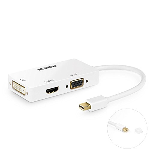 Musou 3 in 1 Mini Displayport to HDMI DVI VGA Cable Male to Female Adapter