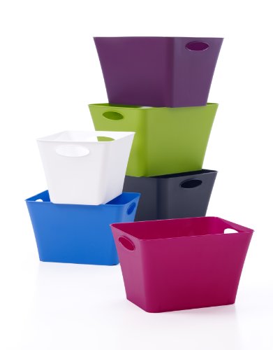 Design-Aufbewahrungsbox Living aus Kunststoff (PP), universell einsetzbar, 24 l, ca. 43 x 32 x 26 cm (LxBxH), pink - 2