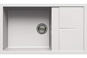 Elleci LGU41068 Lavello da Incasso GRANITEK, Bianco