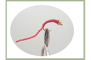 Troutflies UK Buzzers Red Goldhead Spandex Buzzer Flies, 6 Per Pack, Choice of Size, For Fly Fishing