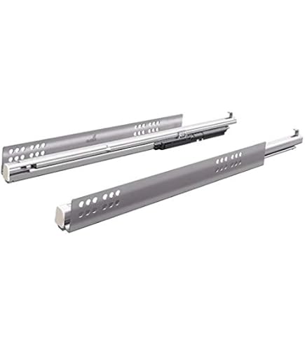 Laderails gedeeltelijk uittrekbaar, 1 paar (2 stuks) Ladegeleiders Zijmontage Soft Close Ladegeleiders Ladegeleider for dressoir, kast, keuken( 250mm/10in