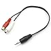 Produktbild Interesting® 30cm 3,5 mm 1/8" 1 männlich, 2 Dual RCA weibliche Y Splitter Audio Aux-Kabel-Adapter