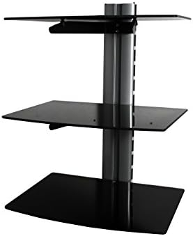 Wall Shelf For Sky, Freeview, Soarsat, Free TV Receivers Wall Mountable Shelf for TV, Gaming Console (3 Tier)