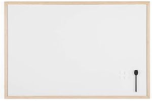 Tableau blanc laqué cadre bois 60 x 90 cm Bi-Office