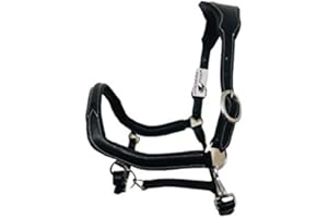 BENZ EQUESTRIAN ANATOMICAL LEATHER HEADCOLLAR PADDED COMFORT BLACK (FULL/LARGE, BLACK)