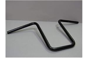 GZM Manillar Apehanger Bad Alto negro 25 mm universal para moto Harley Custom Bobber Chopper