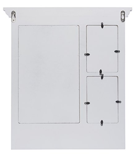 Dekorative Kreidetafel mit Haken | Schlüsselhaken | 45 x 41,5 cm | weiß - 4
