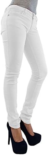 New Ladies Womens Skinny Jeans Jegging White 22