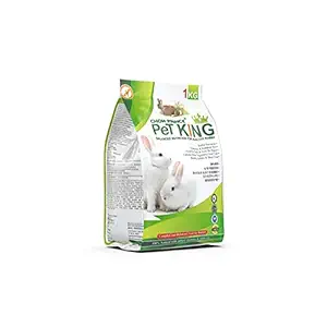 Petking Premium Rabbit Food, Nutritionist Choice with alfa hay (Halal India Certified)-1 kg Dry Pallet