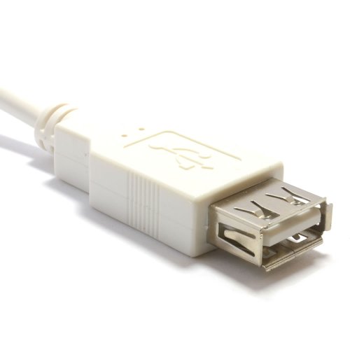 USB 2,0 Hoch Geschwindigkeit Kabel Verlängerung Anschlusskabel A Stecker Zum Buchse Weiß 50 cm - 3