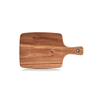 Zeller 25550 Planche à découper avec Poignée Bois Marron 32 x 18,3 x 1,2 cm