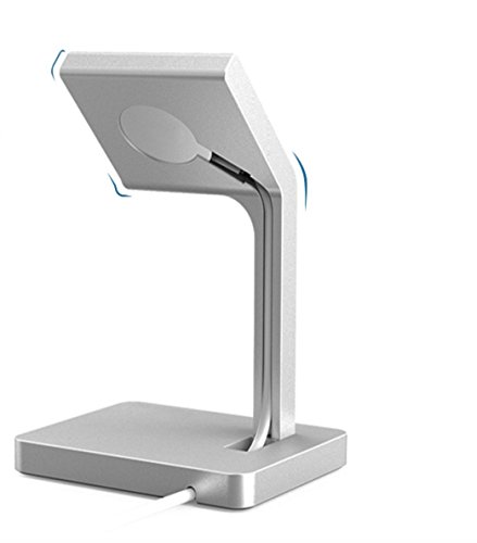 Jokitech Compact Aluminium Apple Watch Ständer für Apple Watch Series 1 Serie 2 Nike +/Hermes/Edition 38 mm 42 mm – Silver - 4