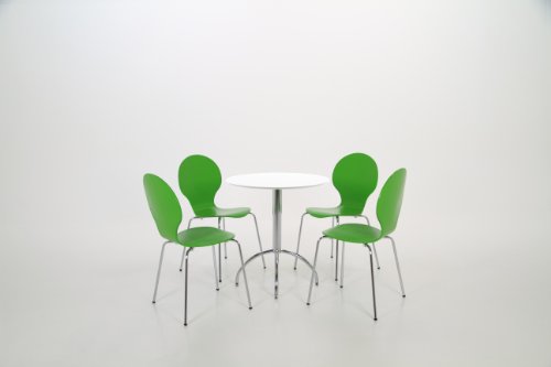 Synoun Designer chair in 4 set stackable Classics green